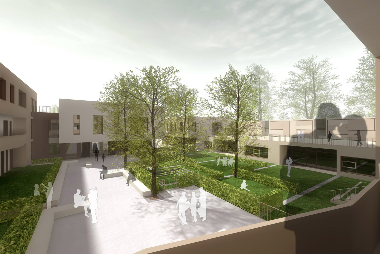 Gutachterverfahren "Quatier Grüner Hof" in Zwickau - Blick in den Gemeinschaftshof