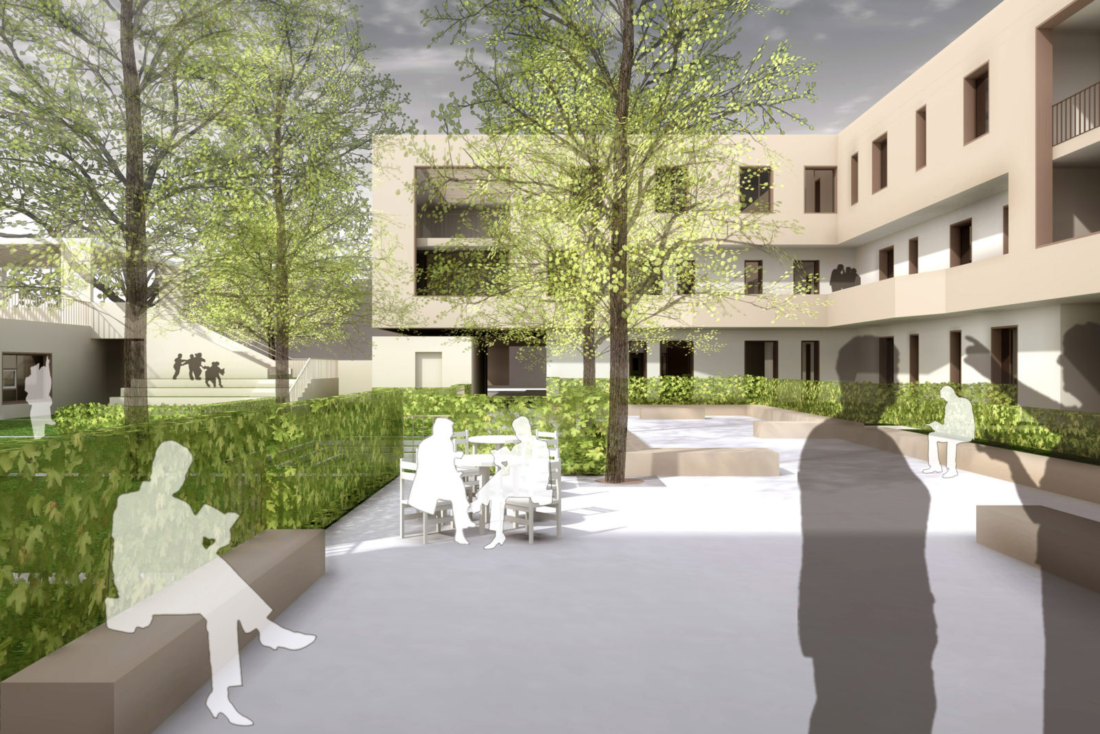 Gutachterverfahren "Quatier Grüner Hof" in Zwickau - Blick in den Gemeinschaftshof