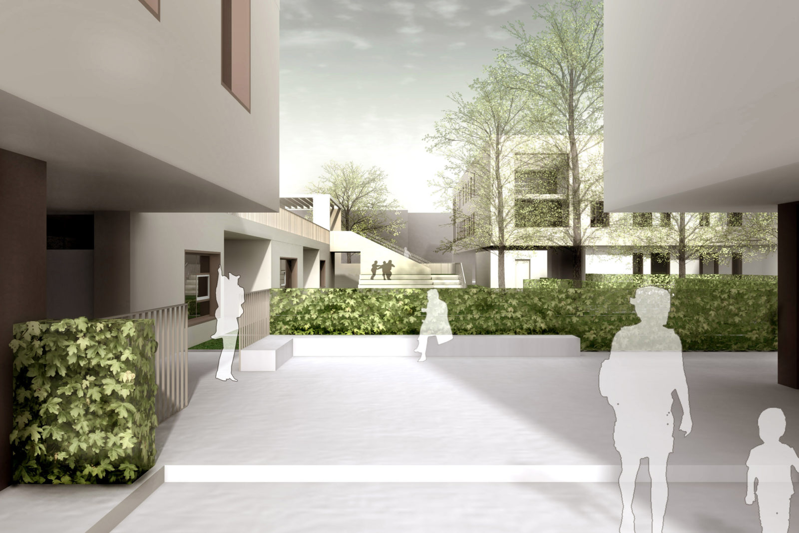 Gutachterverfahren "Quatier Grüner Hof" in Zwickau - Blick in den Gemeinschaftshof