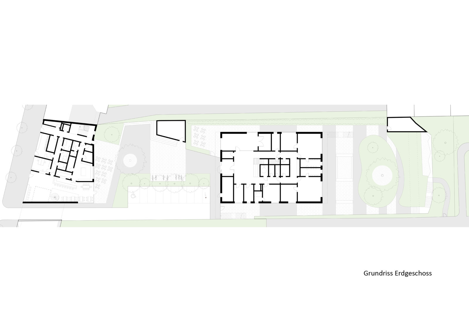 Wettbewerb SOS-Kinderdorf in Leipzig, Connewitz - Erdgeschoss