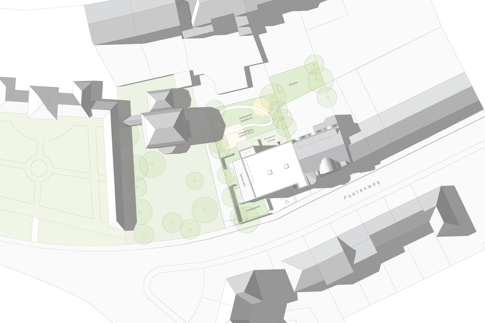 Neubau Kita Poetenweg, Leipzig - Lageplan