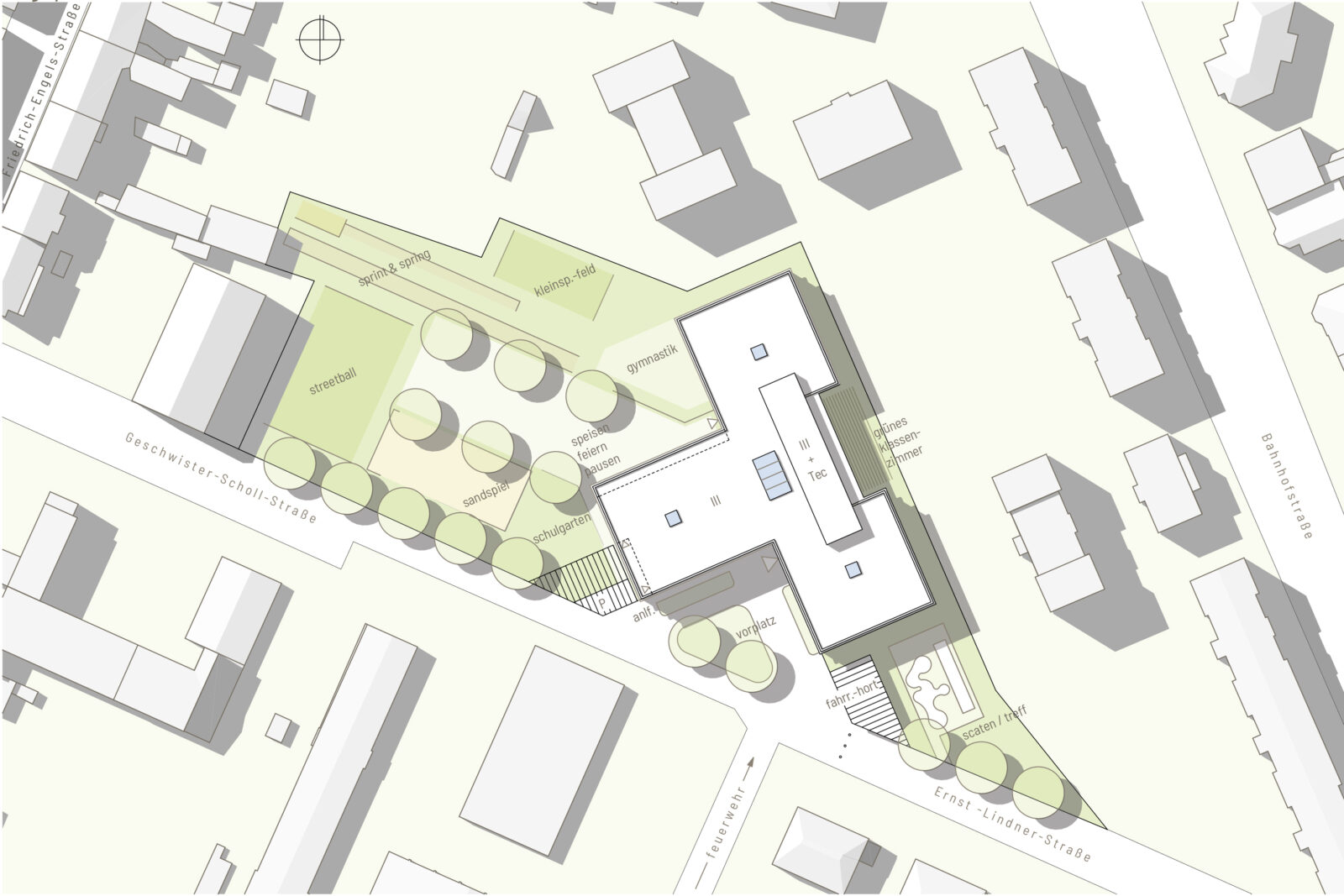 Neubau Schulcampus Rathenow - Lageplan
