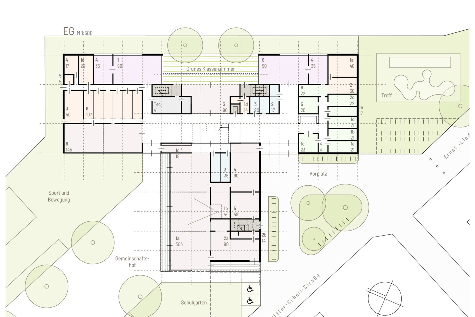 Neubau Schulcampus Rathenow - Erdgeschoss
